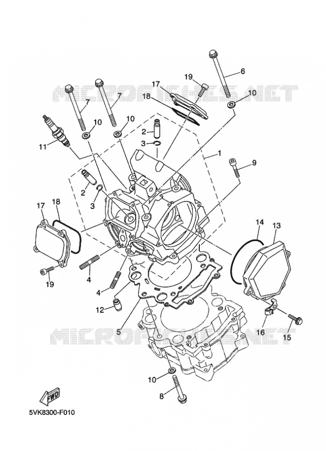 CILINDERKOP Yamaha MOTO 660 2009 XTR  XT660R