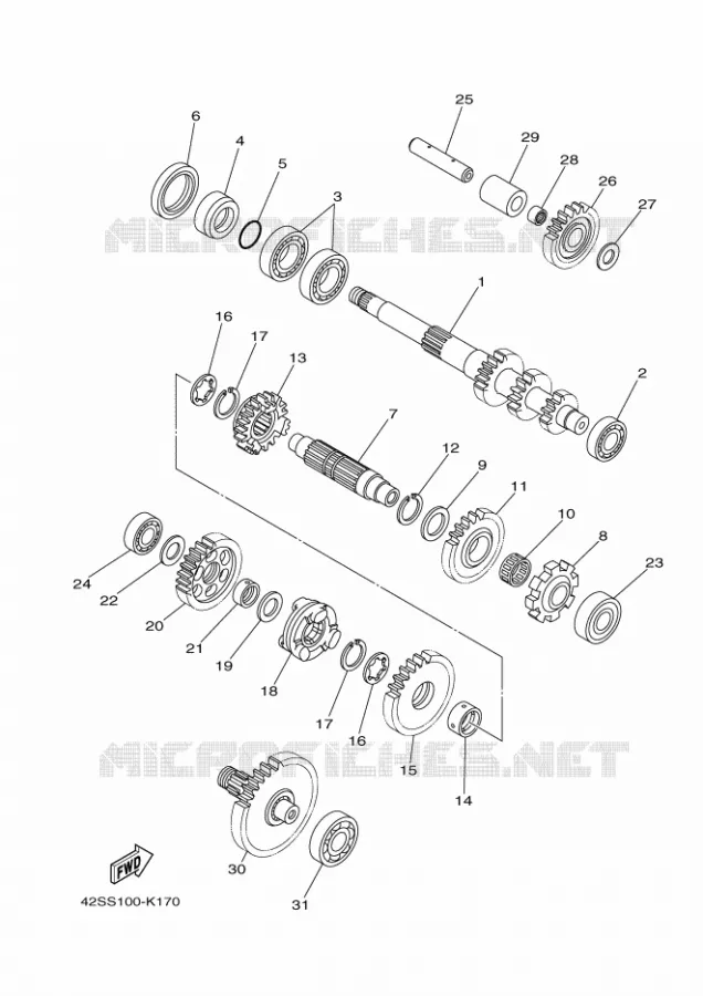 TRANSMISSIE Yamaha SIDE BY SIDE 700 2011 RHINO  YXR700F