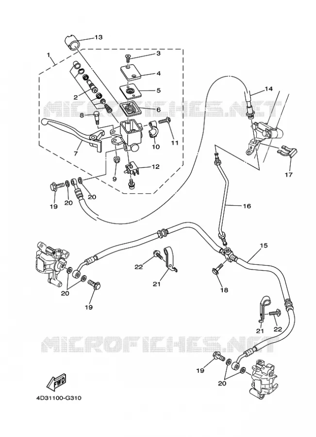 REMPOMP VOOR Yamaha QUAD 250 2008 RAPTOR  YFM250R