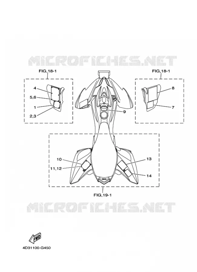 STICKER / LABEL 2 Yamaha QUAD 250 2008 RAPTOR  YFM250R