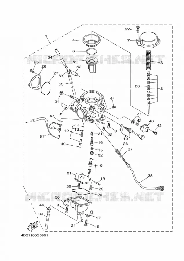 CARBURATEUR  Yamaha QUAD 250 2009 RAPTOR  YFM250R