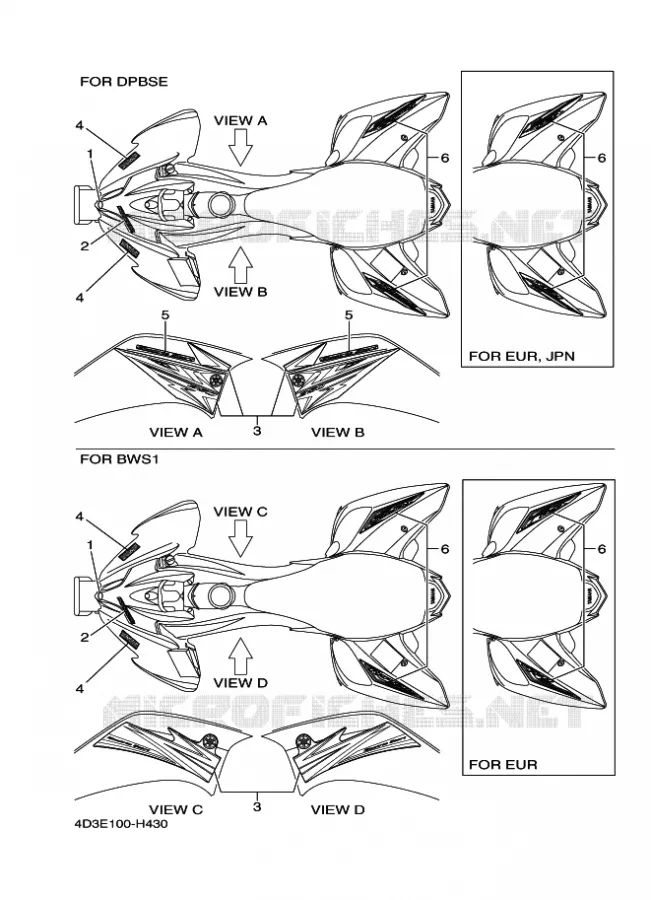 STICKER Yamaha QUAD 250 2009 RAPTOR  YFM250R
