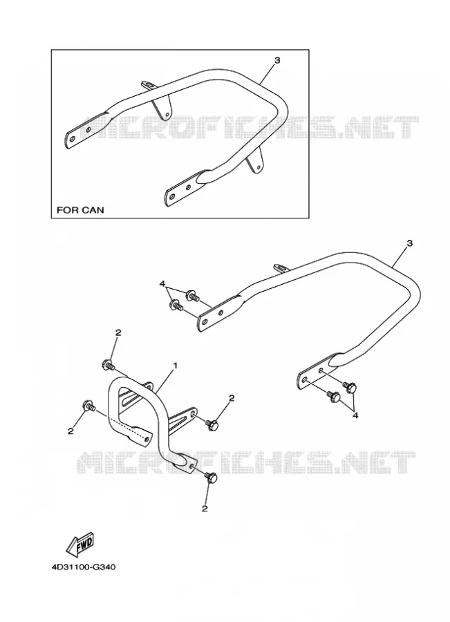 BUMPER Yamaha QUAD 250 2009 RAPTOR  YFM250R