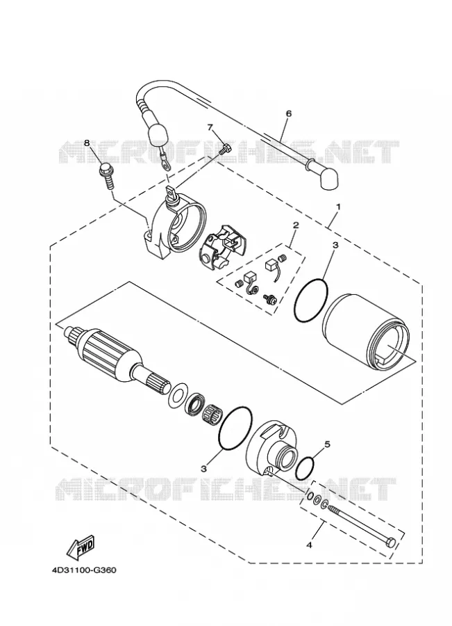 STARTMOTOR Yamaha QUAD 250 2009 RAPTOR  YFM250R