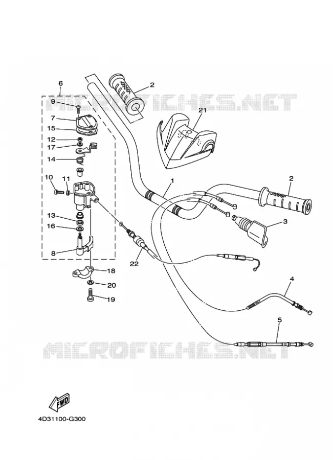STUUR / KABEL Yamaha QUAD 250 2009 RAPTOR  YFM250R