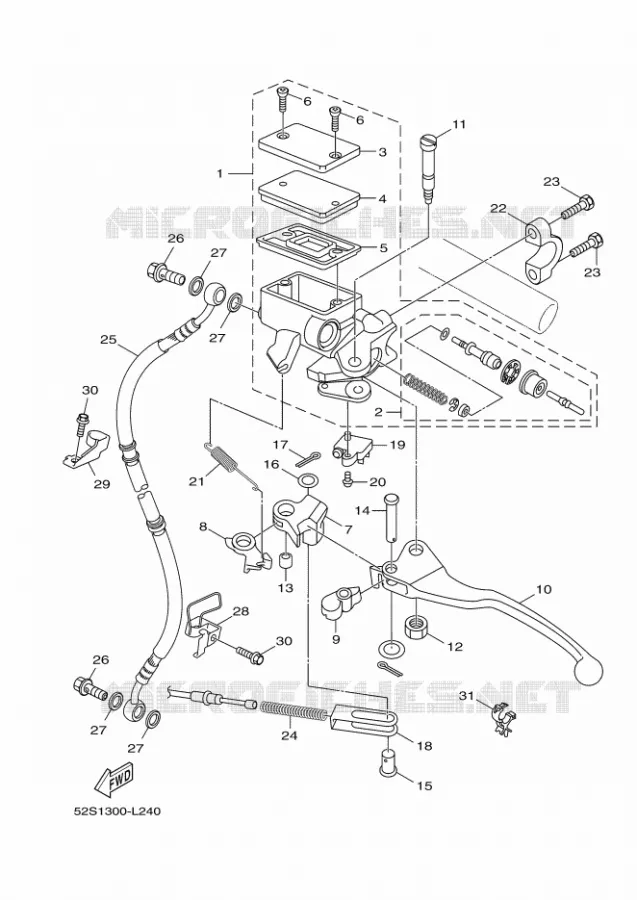 REMPOMP VOOR Yamaha SCOOTER 125 2016 XENTER  HW125