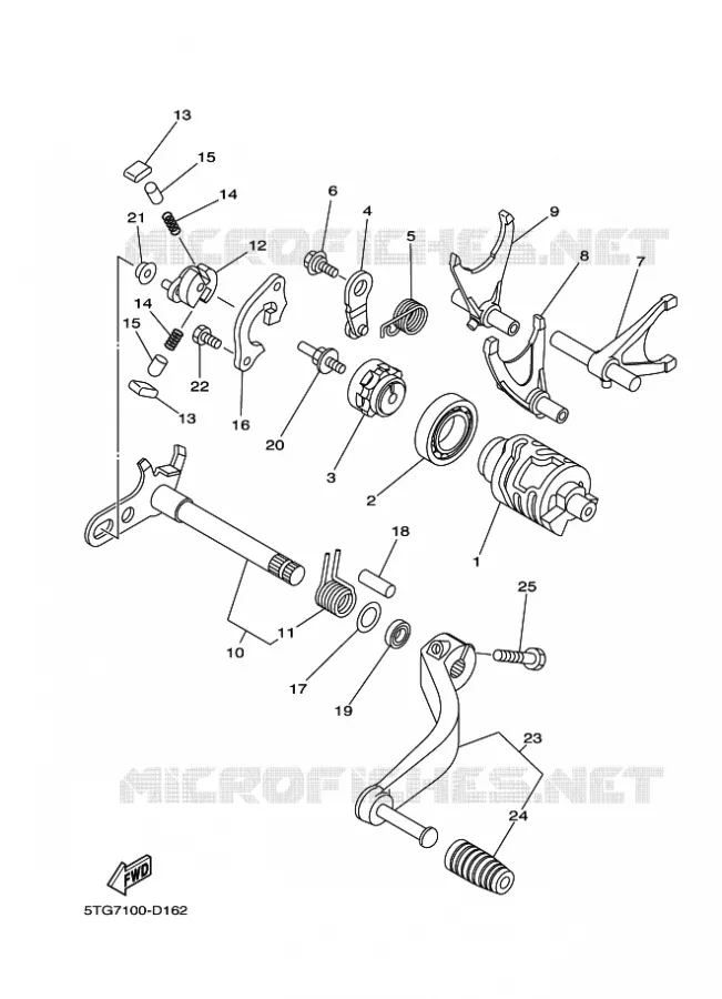 SCHAKELWALS Yamaha QUAD 450 2007 YFZ  YFZ450