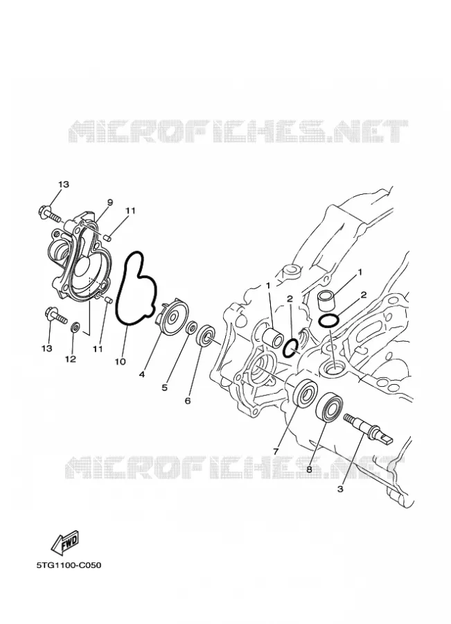 WATERPOMP / SLANGEN Yamaha QUAD 450 2007 YFZ  YFZ450