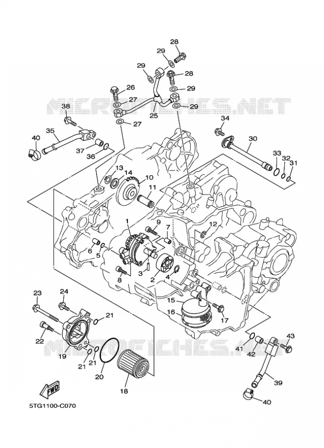 OLIEPOMP Yamaha QUAD 450 2008 YFZ  YFZ450