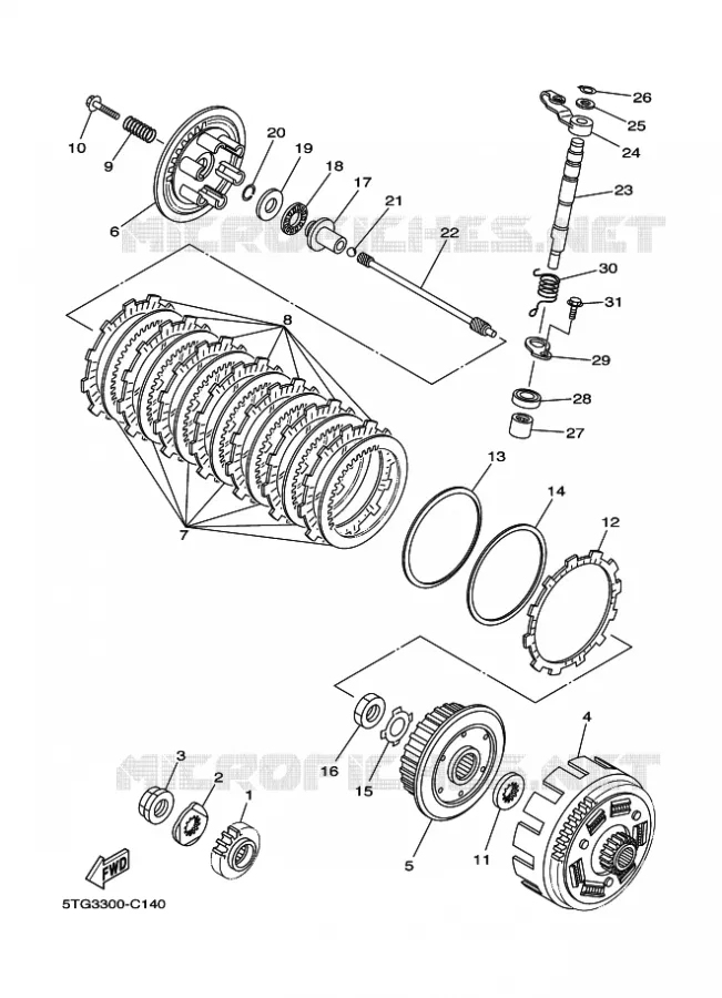STARTMOTOR KOPPELINGS Yamaha QUAD 450 2009 YFZ  YFZ450