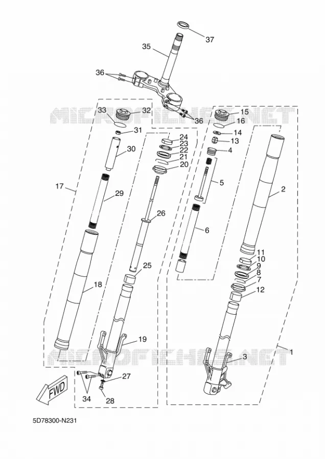 VOORVORK Yamaha MOTO 125 2015 YZF-R125 ABS  YZF-R125A
