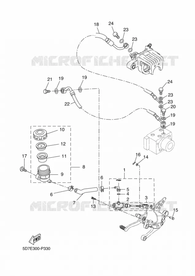 REMPOMP ACHTER Yamaha MOTO 125 2015 YZF-R125 ABS  YZF-R125A