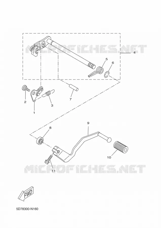 SCHAKEL STANG / PEDAAL Yamaha MOTO 125 2015 YZF-R125 ABS  YZF-R125A
