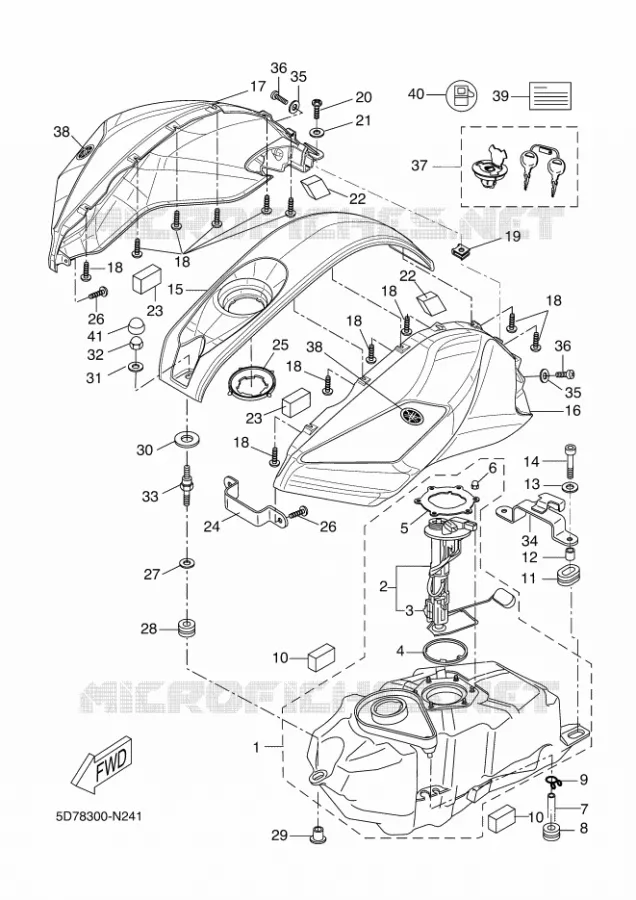BENZINE TANK Yamaha MOTO 125 2016 R125  YZF-R125