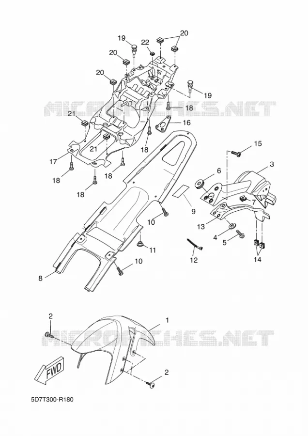 SPATBORD Yamaha MOTO 125 2016 R125  YZF-R125