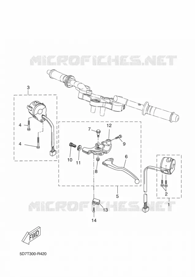 STUURSCHAKELAAR / HEVEL Yamaha MOTO 125 2016 R125  YZF-R125