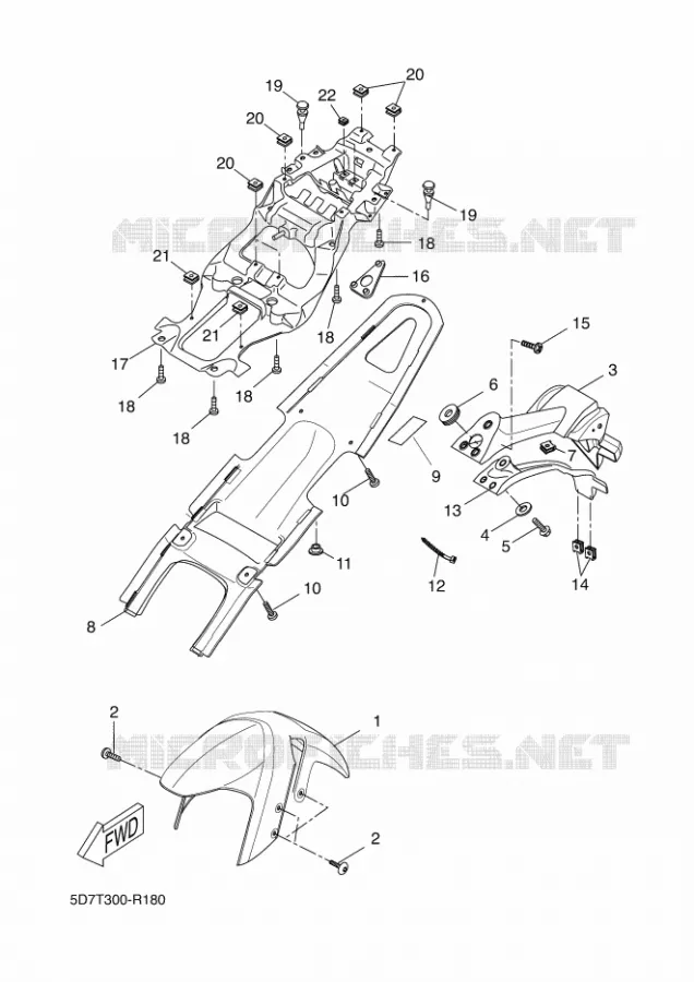 SPATBORD Yamaha MOTO 125 2016 R125  YZF-R125A