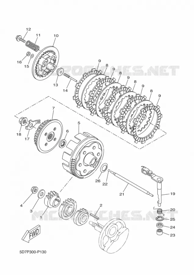 STARTMOTOR KOPPELINGS Yamaha MOTO 125 2016 R125  YZF-R125A