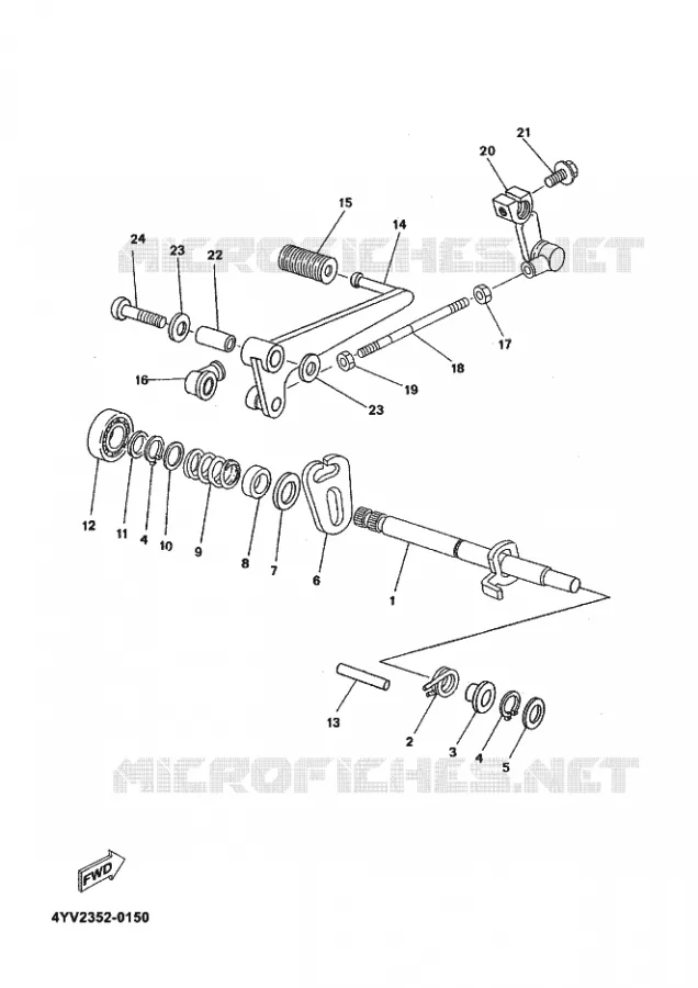 SCHAKEL STANG / PEDAAL Yamaha MOTO 50 2002 TZR  TZR50