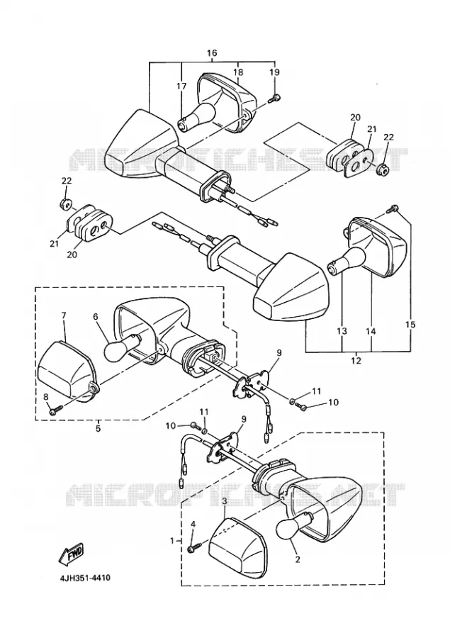 KNIPPERLICHT Yamaha MOTO 600 1999 R6  YZF-R6