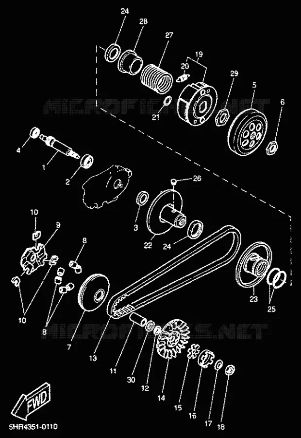 STARTMOTOR KOPPELINGS Yamaha SCOOTER 50 2001 NEXT GENERATION  CW50RS
