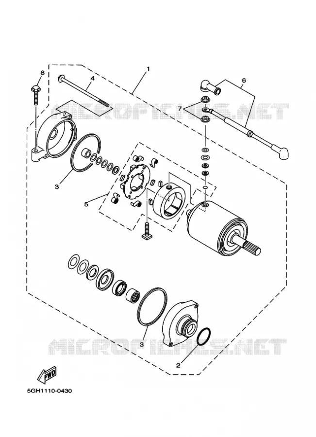 STARTMOTOR Yamaha QUAD 400 2001 KODIAK  YFM400FWA