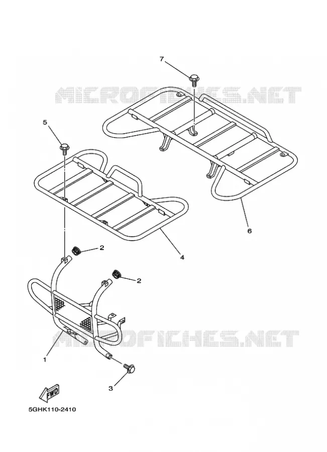 BUMPER Yamaha QUAD 400 2002 KODIAK  YFM400FWA