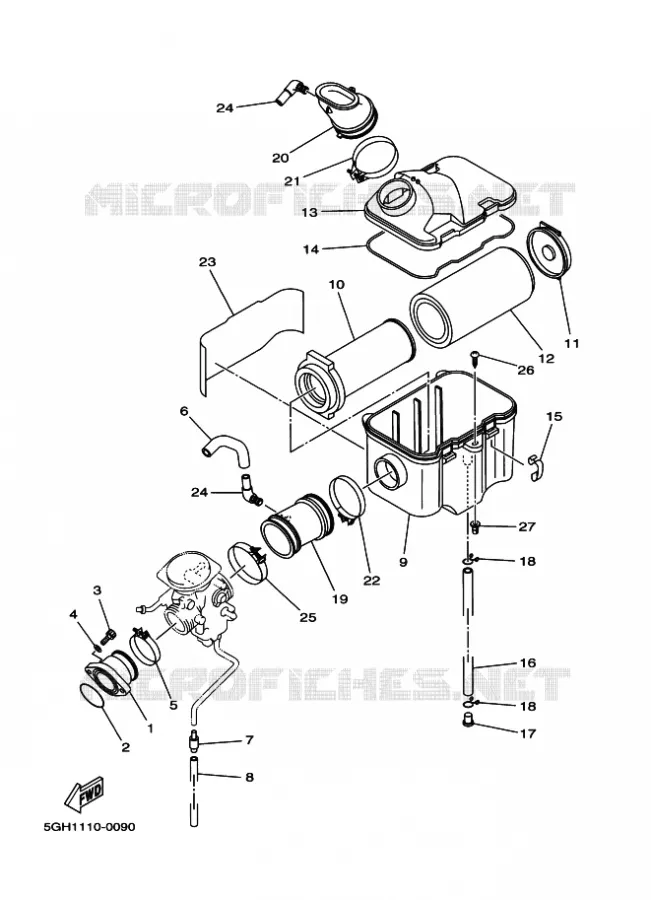 INLAAT Yamaha QUAD 400 2002 KODIAK  YFM400FWA