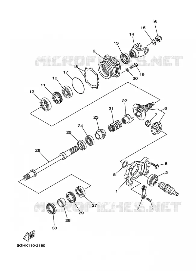 TRANSMISSIE Yamaha QUAD 400 2002 KODIAK  YFM400FWA