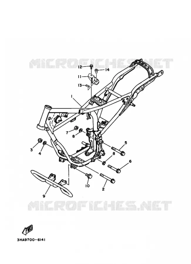 FRAME Yamaha MOTO 100 1999 AG  AG100F