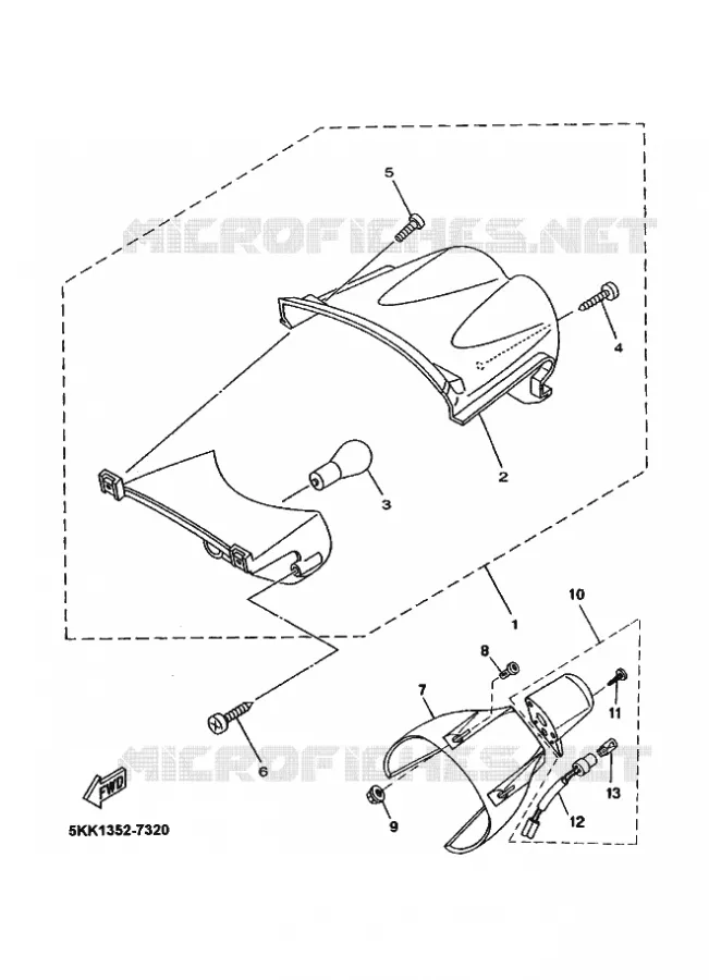 ACHTERLICHT Yamaha SCOOTER 100 1999 OVETTO  YN100