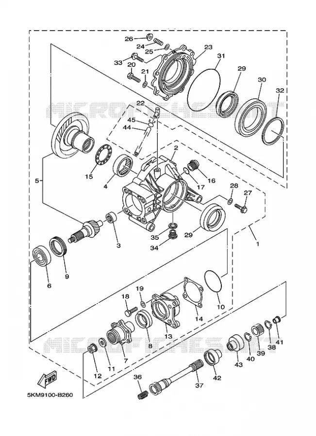 AANDRIJFAS Yamaha QUAD 660 2003 GRIZZLY  YFM660FWA