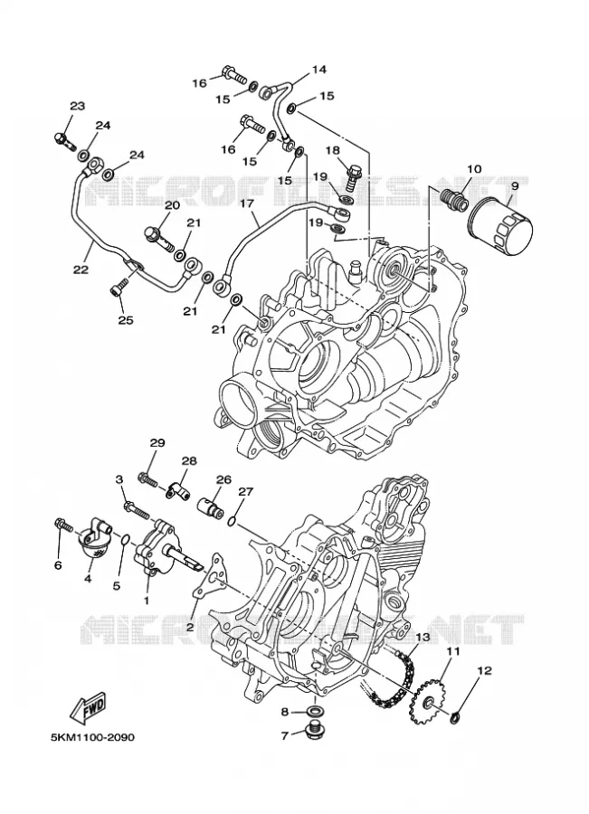OLIEPOMP Yamaha QUAD 660 2003 GRIZZLY  YFM660FWA