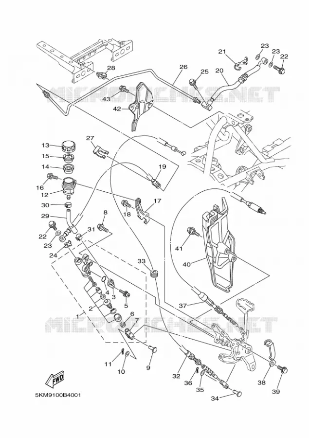 REMPOMP ACHTER Yamaha QUAD 660 2005 GRIZZLY  YFM660FWA
