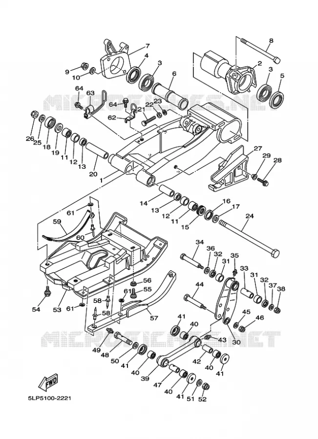 ACHTERBRUG Yamaha QUAD 660 2005 RAPTOR  YFM660R