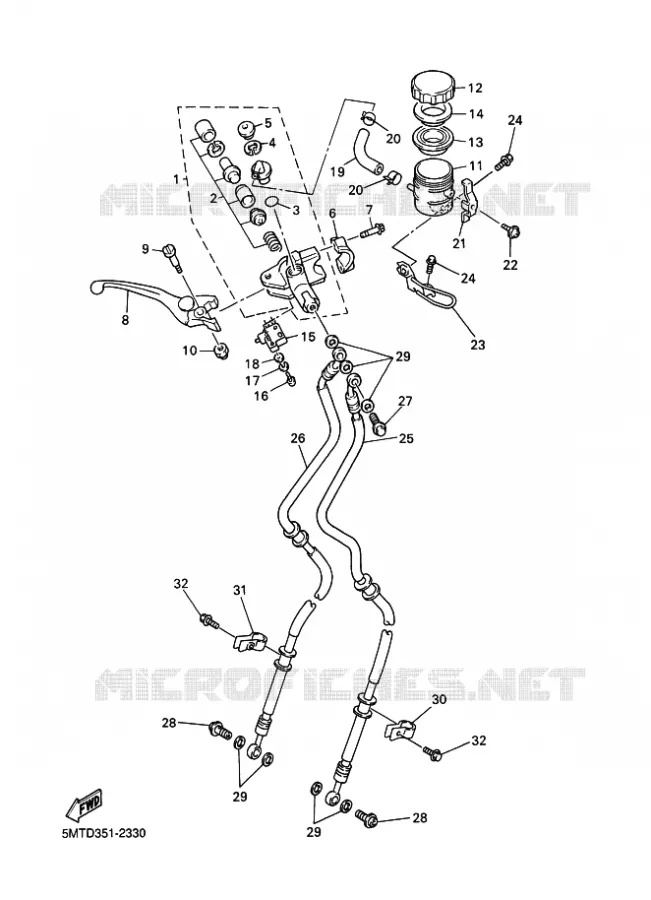 REMPOMP VOOR Yamaha MOTO 600 2002 R6  YZF-R6