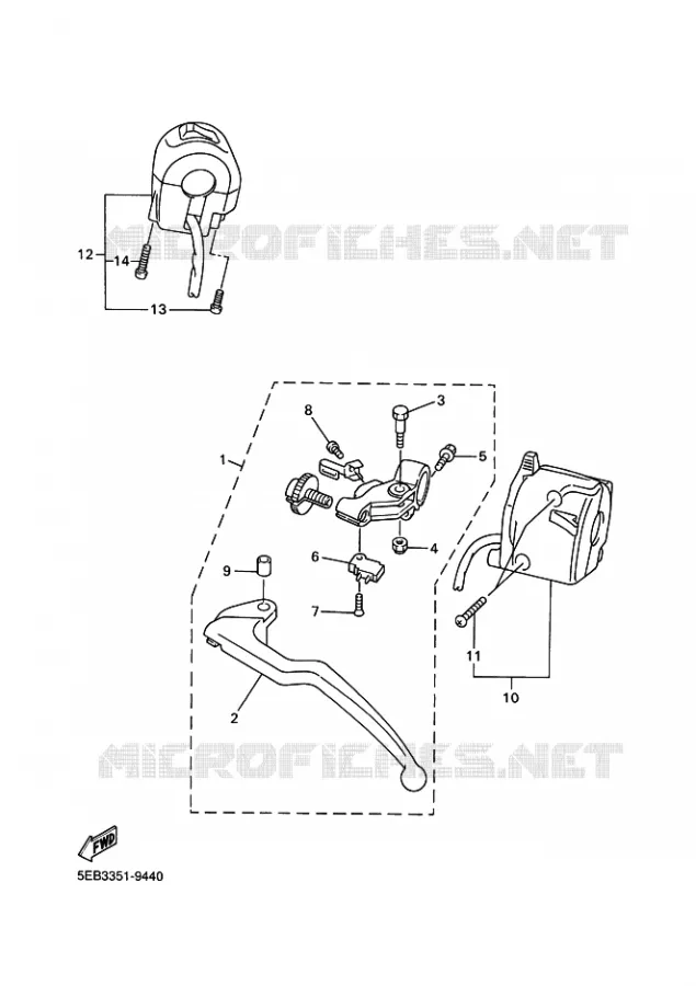 STUURSCHAKELAAR / HEVEL Yamaha MOTO 600 2002 R6  YZF-R6