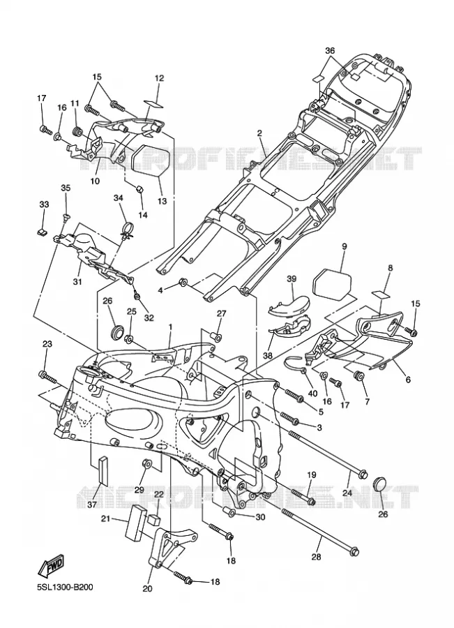 FRAME Yamaha MOTO 600 2003 R6  YZF-R6