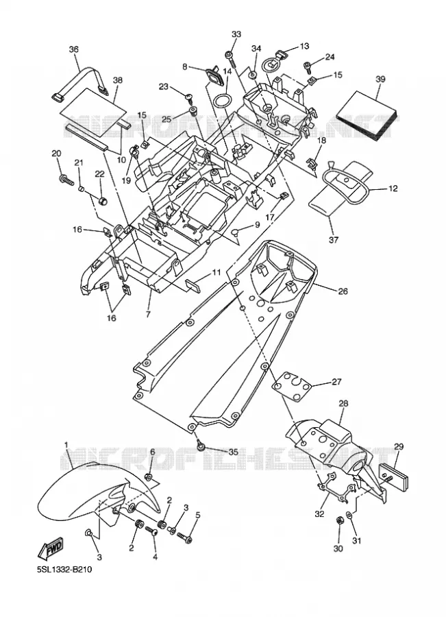 SPATBORD Yamaha MOTO 600 2003 R6  YZF-R6