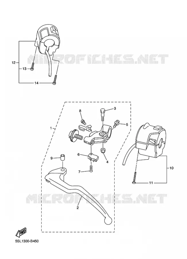 STUURSCHAKELAAR / HEVEL Yamaha MOTO 600 2003 R6  YZF-R6