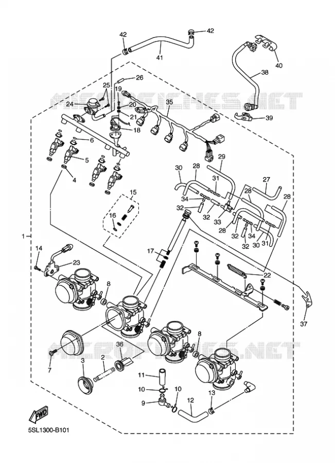 INLAAT 2 Yamaha MOTO 600 2005 R6  YZF-R6