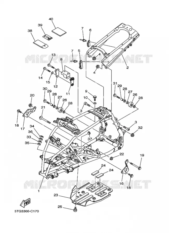FRAME Yamaha QUAD 450 2004 YFZ  YFZ450
