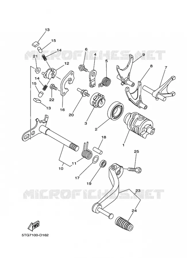 SCHAKELWALS Yamaha QUAD 450 2005 YFZ  YFZ450