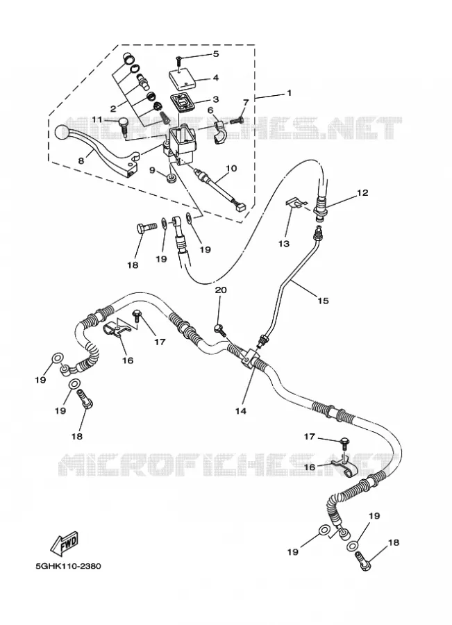 REMPOMP VOOR Yamaha QUAD 400 2003 KODIAK 2WD  YFM400AN