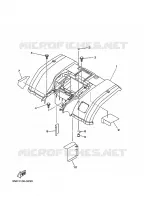 ACHTERSPATBORD  voor Yamaha YFM350A 2005