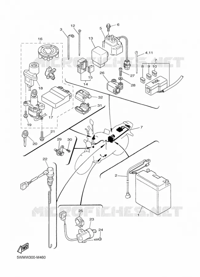 ELECTRISCH 2 Yamaha MOTO 1300 2013 XJR  XJR1300