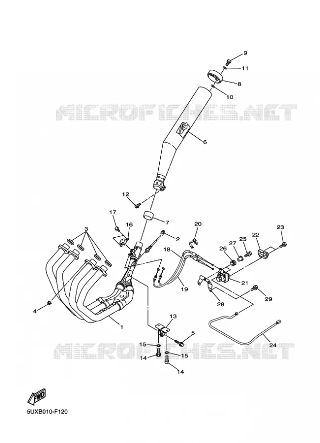 UITLAAT Yamaha MOTO 1300 2013 XJR  XJR1300