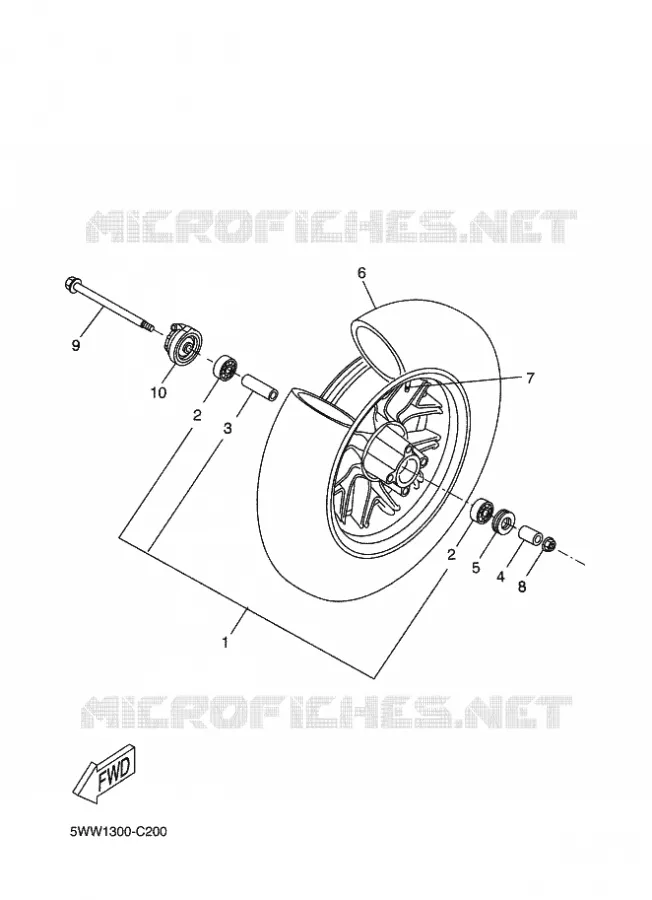VOORWIEL Yamaha SCOOTER 50 2012 BOOSTER (MBK)  CW50