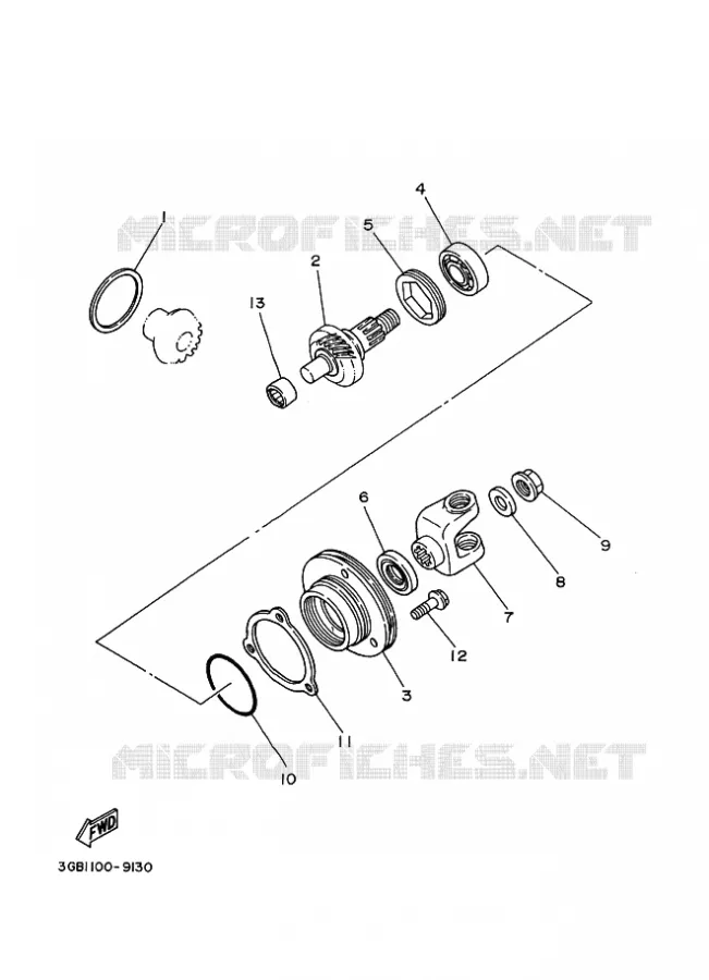 TRANSMISSIE Yamaha QUAD 50 2008 RAPTOR  YFM50
