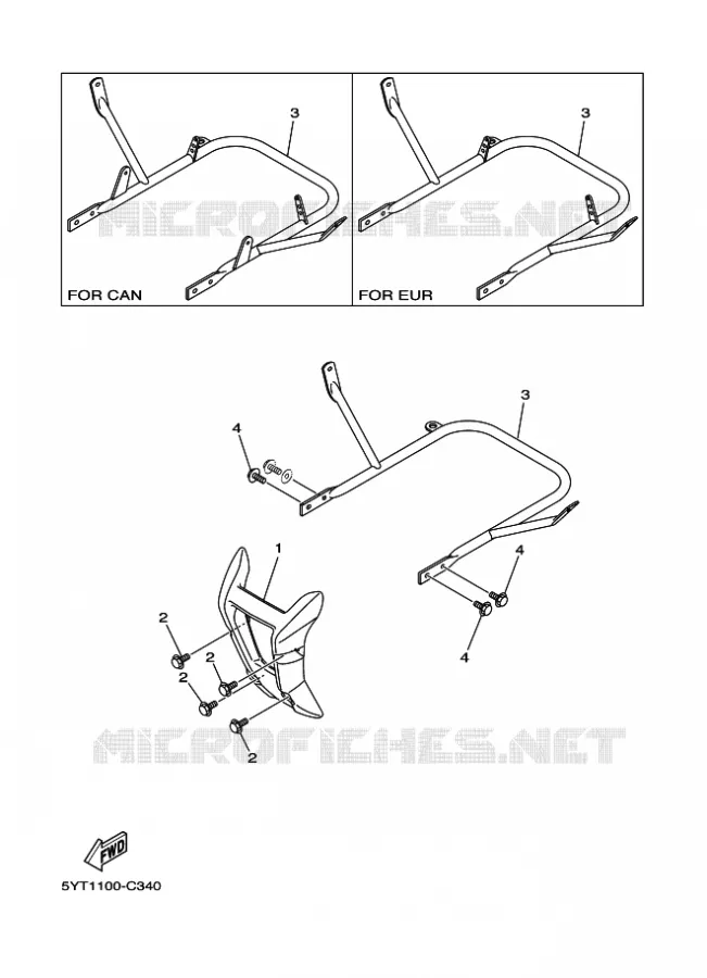 BUMPER Yamaha QUAD 350 2005 RAPTOR  YFM350